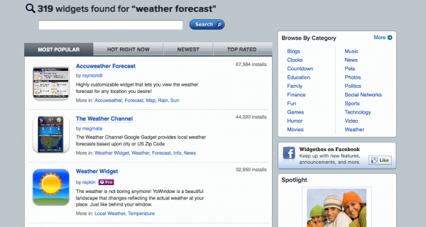 Weather Forecast Widgets