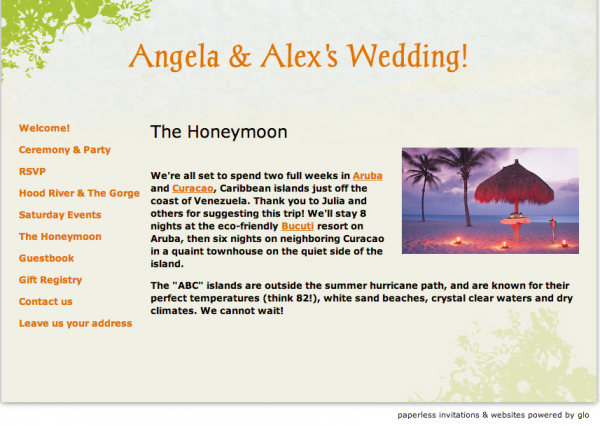 Page the Honeymoon