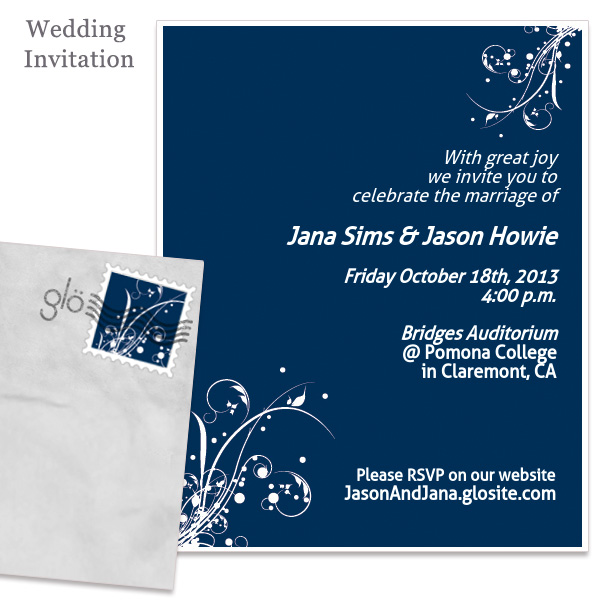 Glovite Wedding invitation