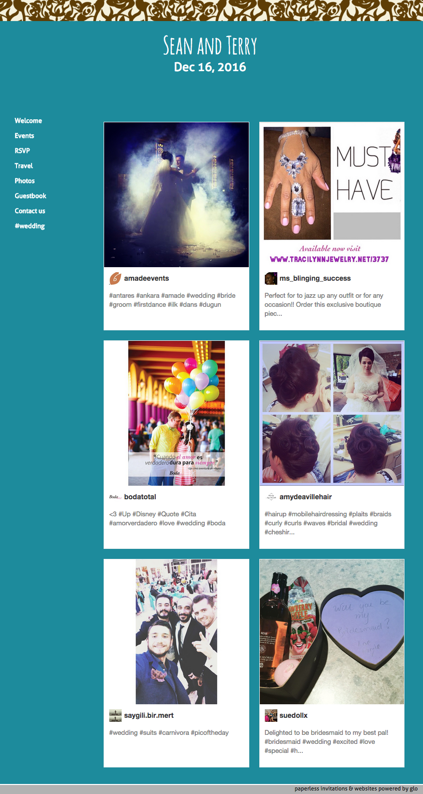 8 how to add an instagram hashtag feed to glosite wedding website