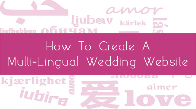 how to create a multi-language wedding website glosite