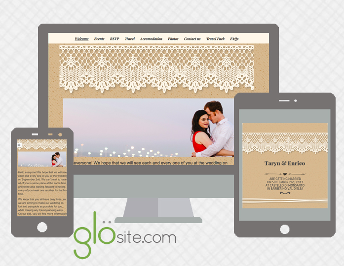 glosite wedding website email wedding invitations