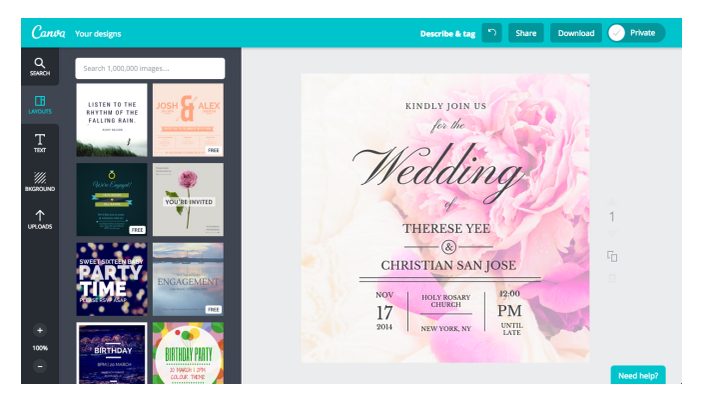 canva email wedding invitation template | glosite