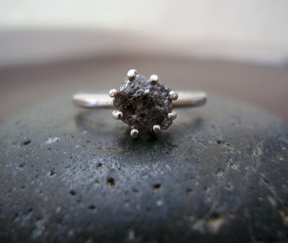 glosite wedding website raw rough diamond engagement ring